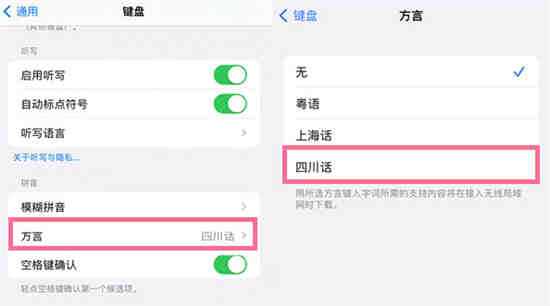 苹果14键盘语音输入怎么设置自己地方方言
