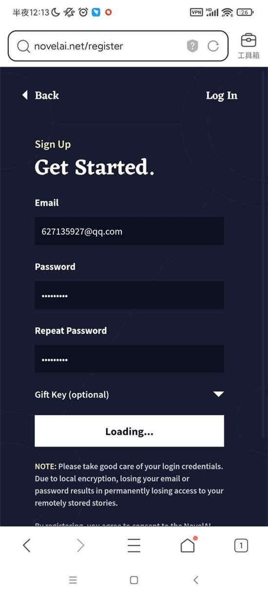 novelai怎么注册
