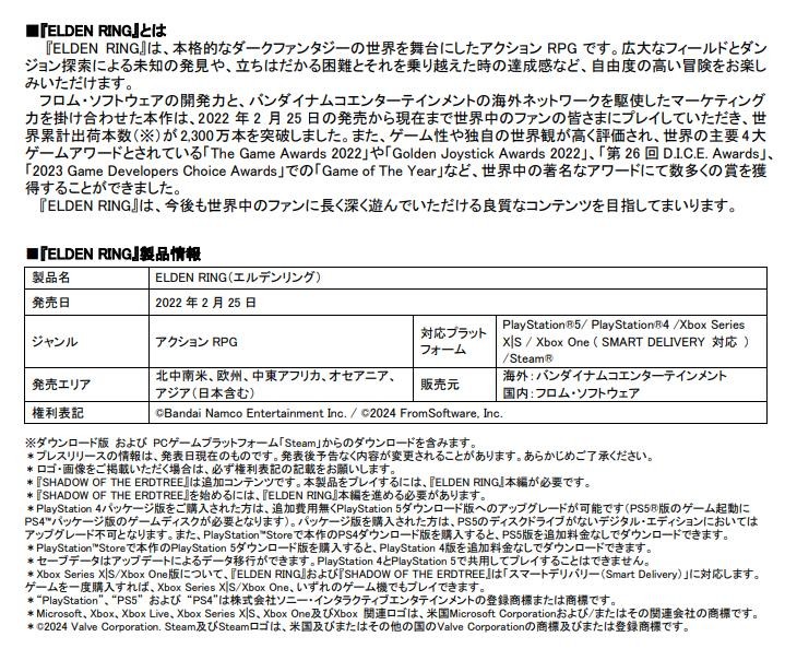 《艾尔登法环》销量突破2300万